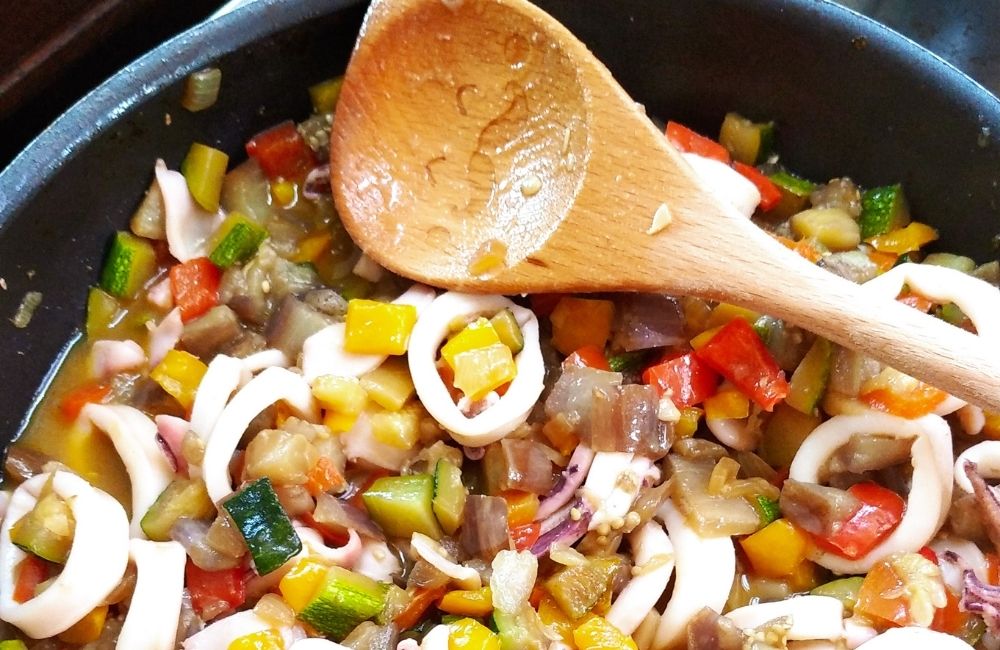 Cous cous di verdure e pesce