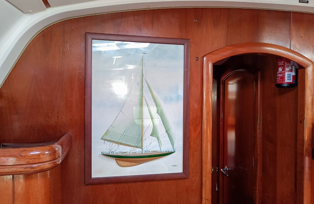Foto del quadro a tema nautico che abbiamo a bordo della nostra barca a vela