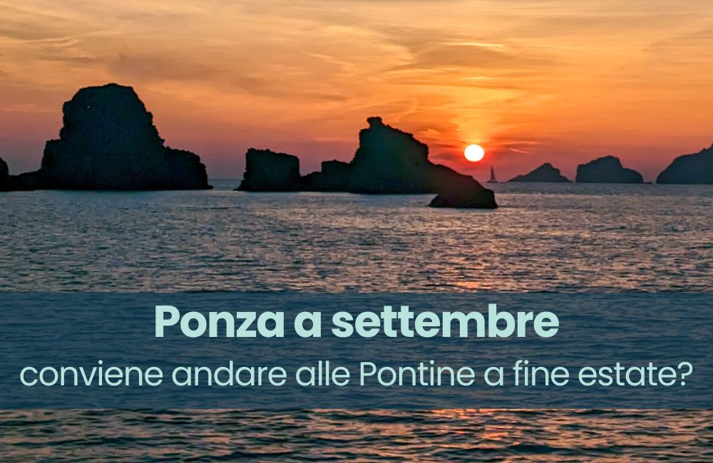 Foto di un tramonto sull’isola di Ponza a settembre